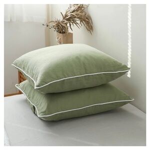 Sage Green Euro Sham Pillow Covers (set of 2)